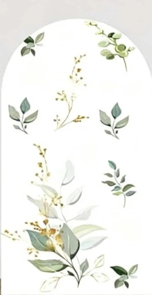 Custom 2-Side Floral Birthday Party Arch Background Cover Wedding Greenery Stripes Bridal Shower Decor Backdrop Photo