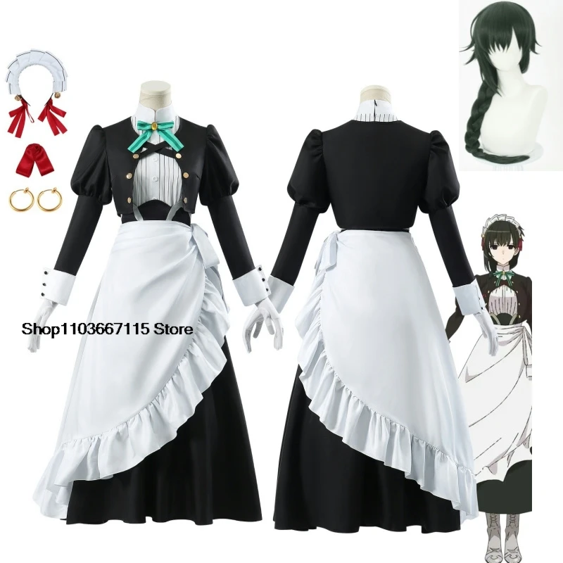 Anime Kimi Wa Meido-sama Yuki Yokoya Cosplay Costume Xue Maid Dress Uniform Wig Hairband Hitoyoshi Yokoya Halloween Party Outfit