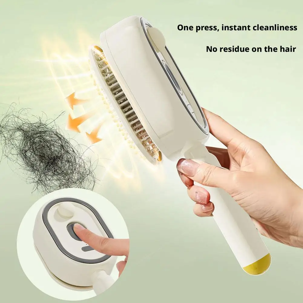 Electric Spray Air Bag Massage Comb Essential Oil Atomization Care Hair Comb Self-Cleaning Fluffy Hair Comb
