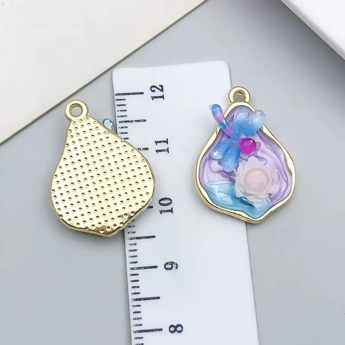 SKYE CIEL New Heart Pearl Bow Pendant AB Colors DIY Jewelry for Wedding Gift Box Bow Center Decoration Creative Embellishment