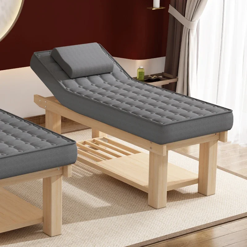 Modern Simple Massage Beds Nordic Solid Wood Physiotherapy Knead Massage Tables Esthetician Spa Salon Furniture Cama Masaje FYMB