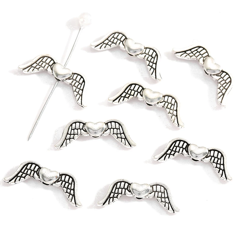 20 قطعة 6 ألوان على شكل أجنحة الملاك خرزة مباعدة حُليات المجوهرات صنع DIY بها بنفسك مجوهرات اكسسوارات اليدوية الحرفية 20*7 مللي متر R240 #5