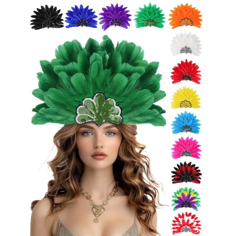 متعدد الألوان ريشة غطاء الرأس عقال أنثى حزب إكسسوارات الشعر يتوهم أغطية الرأس Fascinator قسط الشعر الحلي