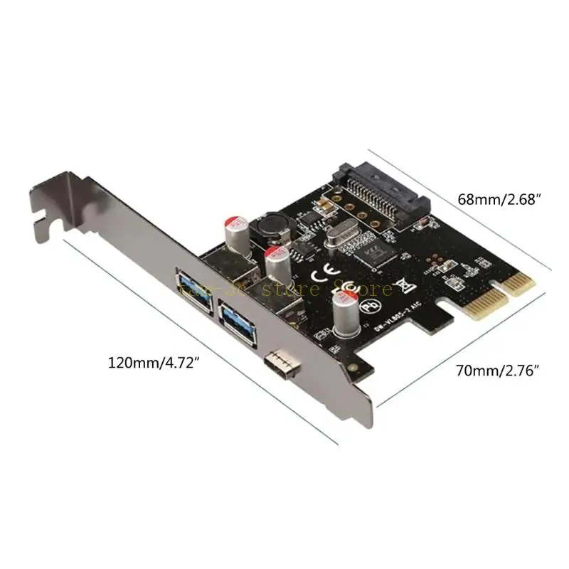 بطاقة توسيع USB عالية السرعة PCIE-2A1C إلى USB3.1 Type USB3.0A للكمبيوتر المكتبي D0UA