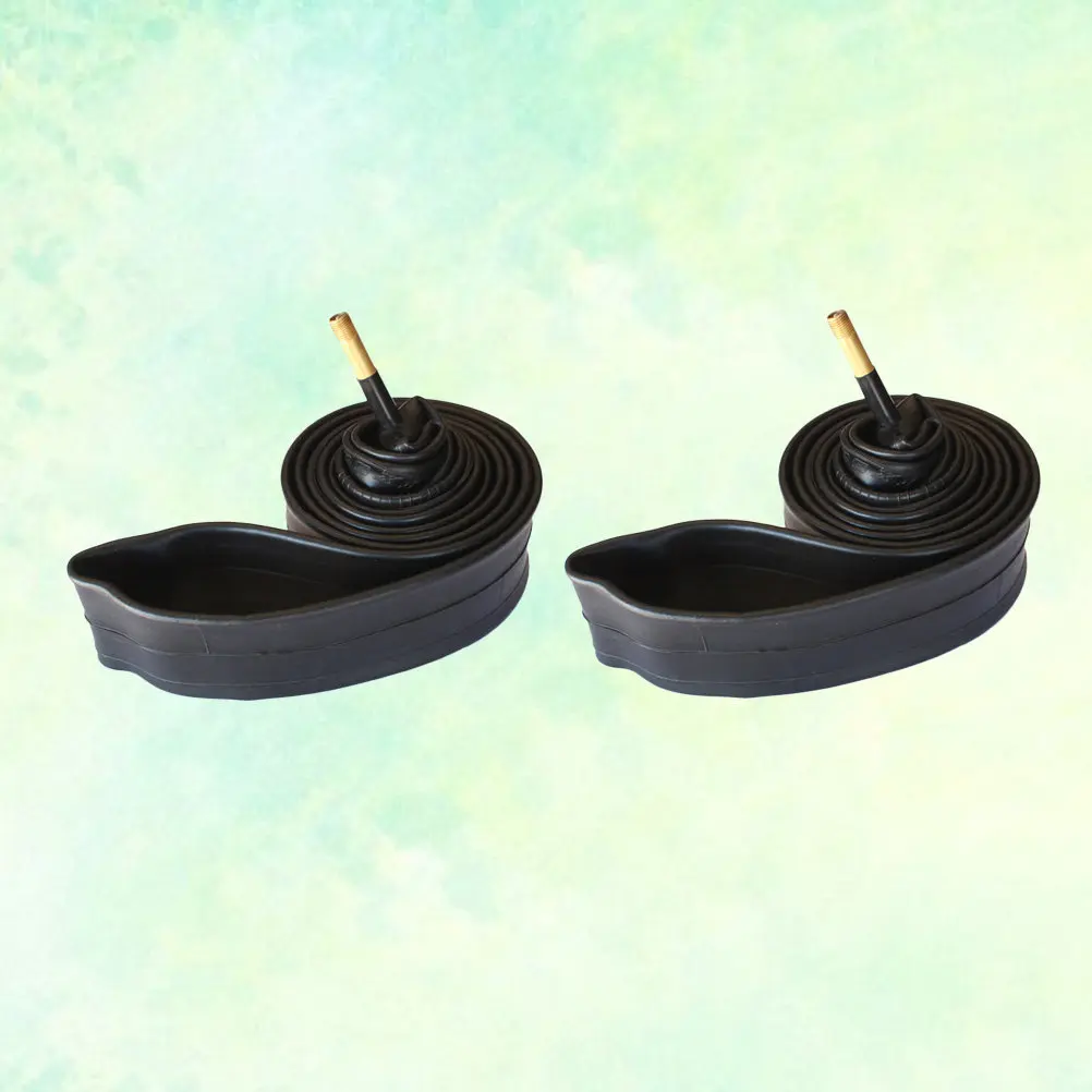 Bicycle Inner Tubes 2 Pack Butyl Rubber for Single Speed Fixed Gear Road Mountain Commuter Folding Bikes
