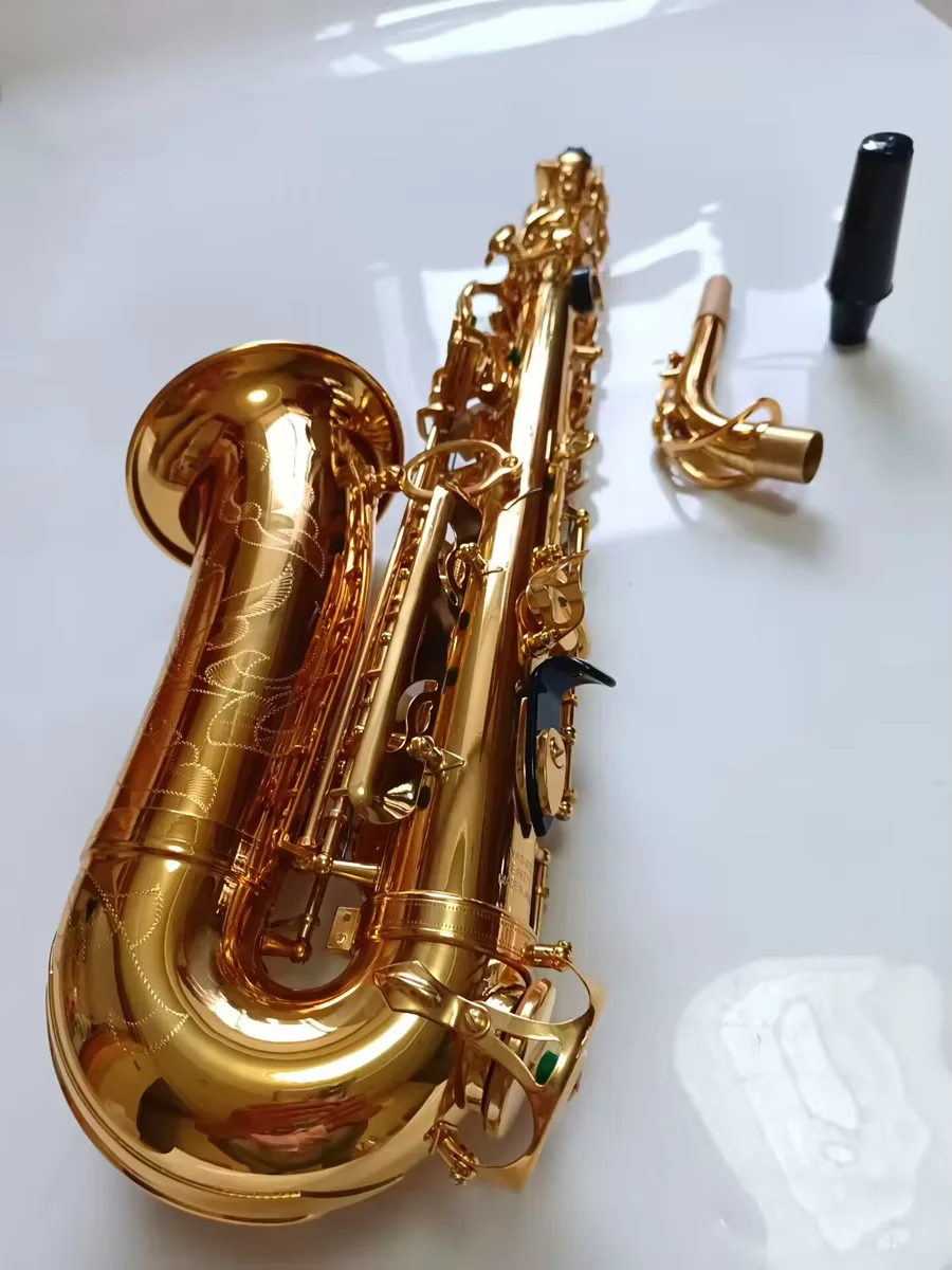 Brand new Alto Saxophone Surface Golden Eb Saxophone E Flat Sax Musical instrument  Instrument With Case