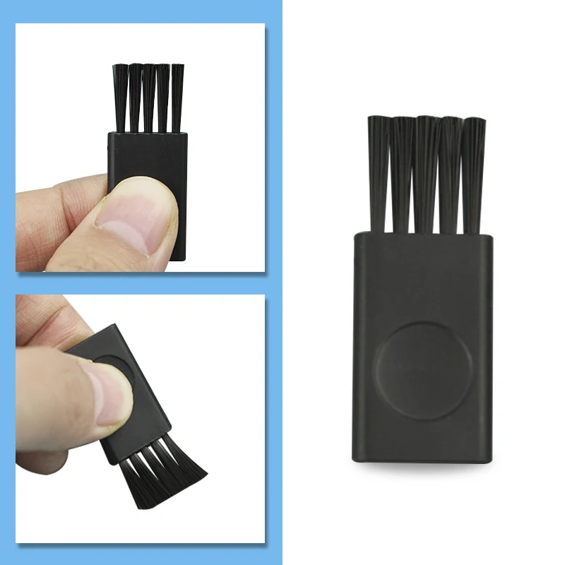 50pcs 4.3cm Mini Cleaning Brushes Anti Static Nylon Bristle PP Handle Clean Computer Keyboard Mobile Phone Car Inside Chest Rail