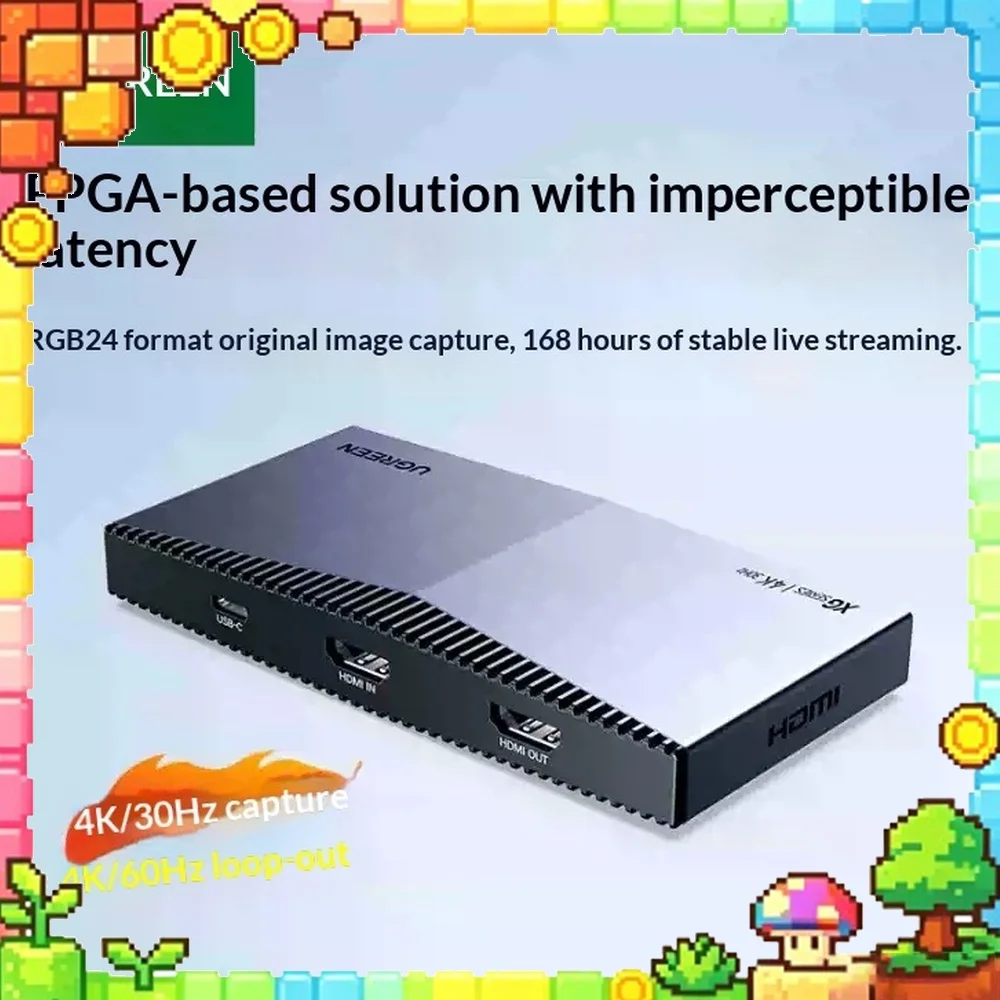 UGREEN XG501-65518 HDMI Video Capture Card FPGA RGB24 Direct Recording for Camera PC Streaming