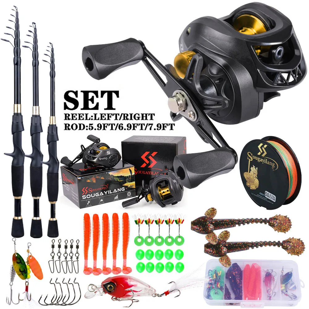 colapsable fishing rod and reel and lures SANLIKE Pole Combos Carbon Fiber Telescopic Fishing R SANLIKE STORE providing your fishing tackle with all Fishing Pole Combo Set, 2.1m/6.89ft,