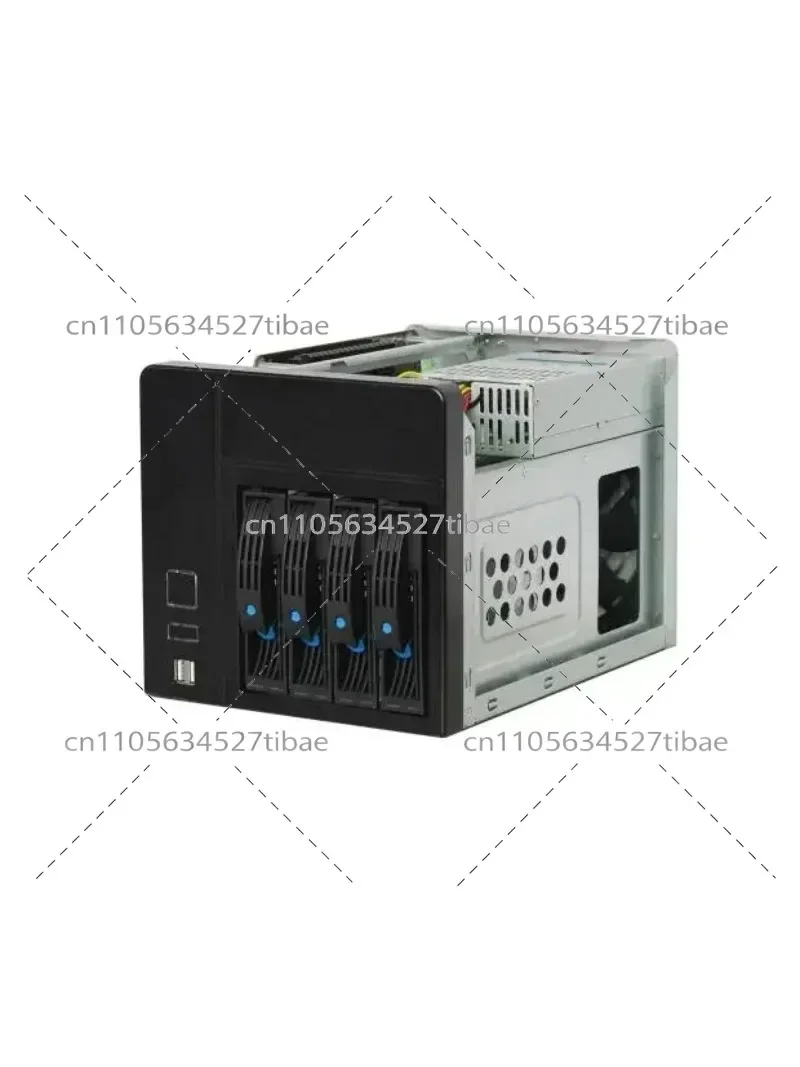 

4 Bay NAS Storage Case Desktop ITX Server Chassis Hot Swappable Drive Bay Compact Durable