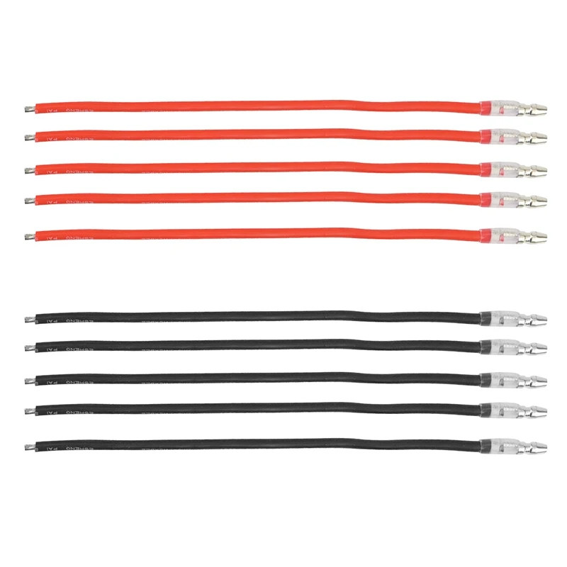 10Pcs 16AWG Silicone Wire with 4.0Mm Male Plug Length 10Cm for 380 390 540 550 775 795 Brushed Motor Connection Cable