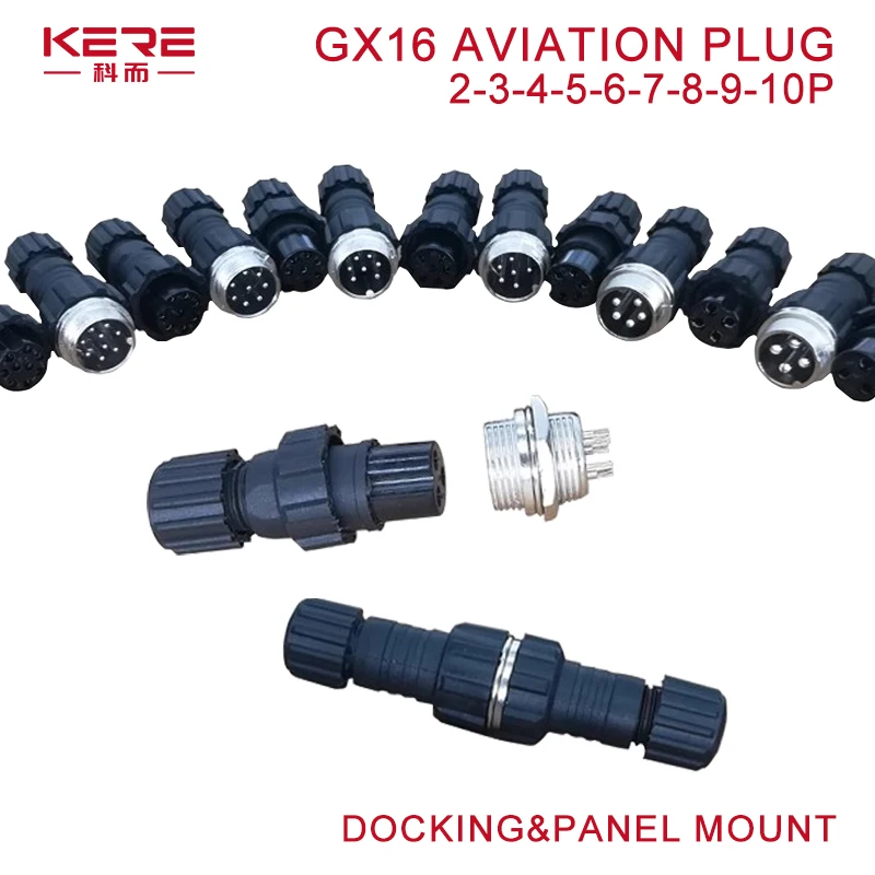 

5/20/100Sets Aviation Connector GX16 M16 Waterproof Docking Back Nut Male&Female Plug&Socket 2/3/4/5/6/7/8/9/10pin Sensor Joint