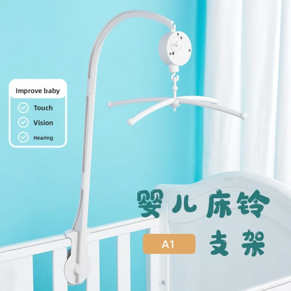 Campanello a vento con sonaglio per ninne nanne per bambini con rima per la cameretta 3 sezioni 66 cm Campana per culla Supporto universale per giocattoli per la decorazione della scuola materna