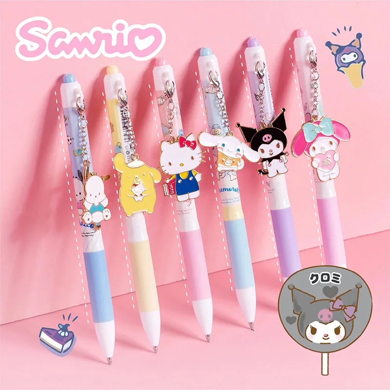 36 pcs/lot Sanrio Kawaii Pendant Gel Pen Cute 0.5mm Black Ink Neutral Pens Promotional Gift Office School Supplies