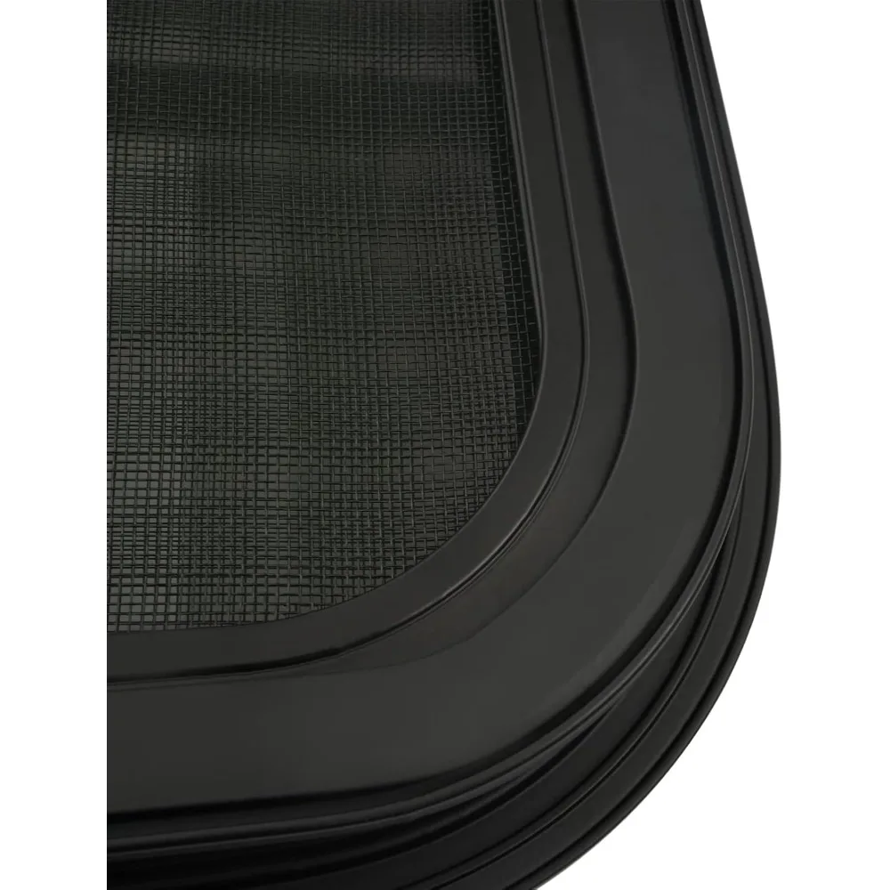 نافذة RV عالمية، 42 عريضة × 22 عالية، زجاج مقسى منزلق أفقي مع شاشة، زخرفة سوداء، تصميم دمعة عالية الخصوصية