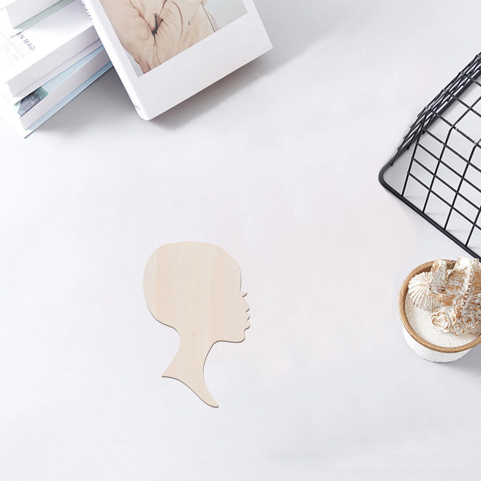 

12 Pcs African Decor for Home Woman Lady Wooden Cutouts Inspired Women Craft Head Silhouettes Blanks