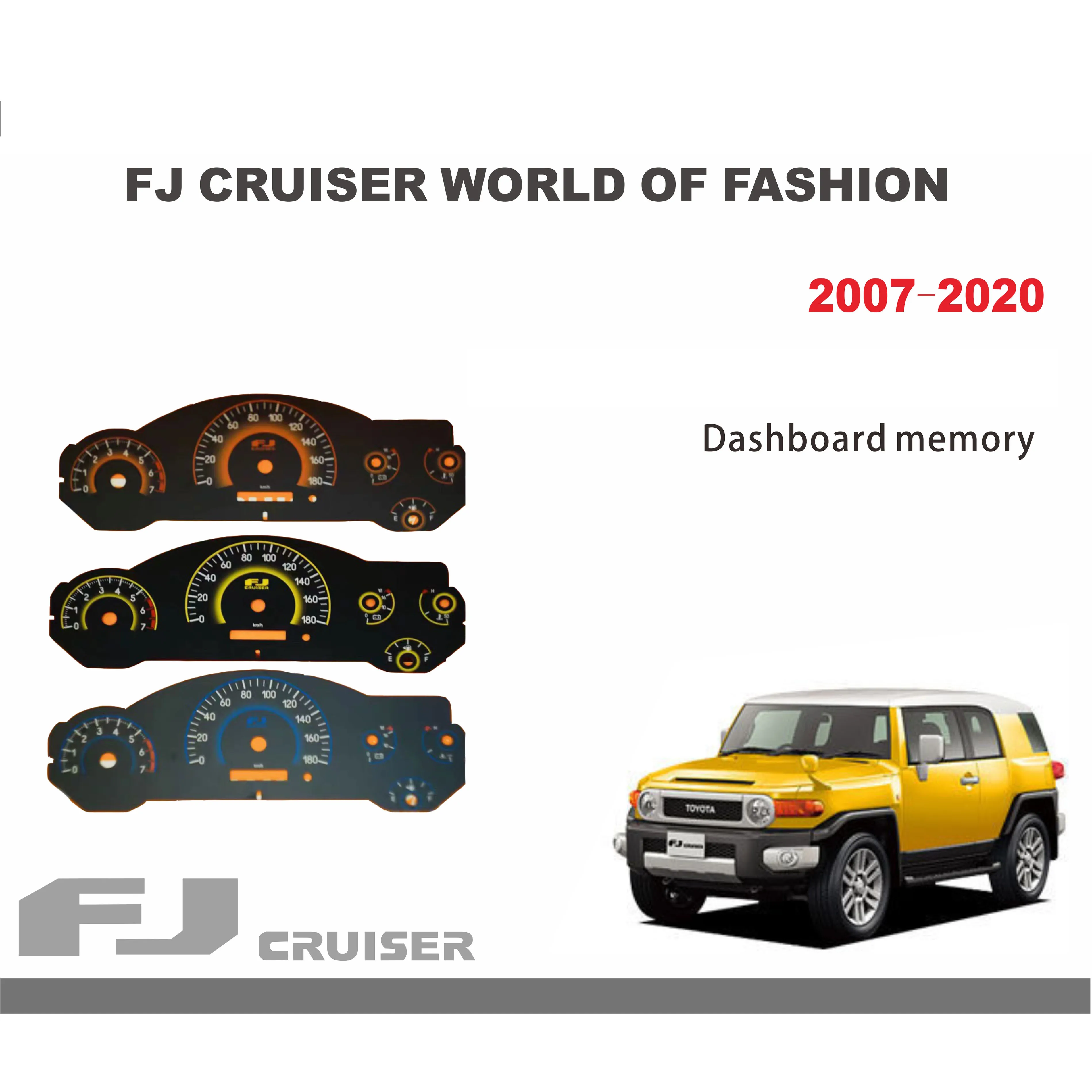 2007~2020 Gauge Sets & Dash Panels For Toyota FJ Cruiser Dashboard Memory Display Panel Modification Accessories