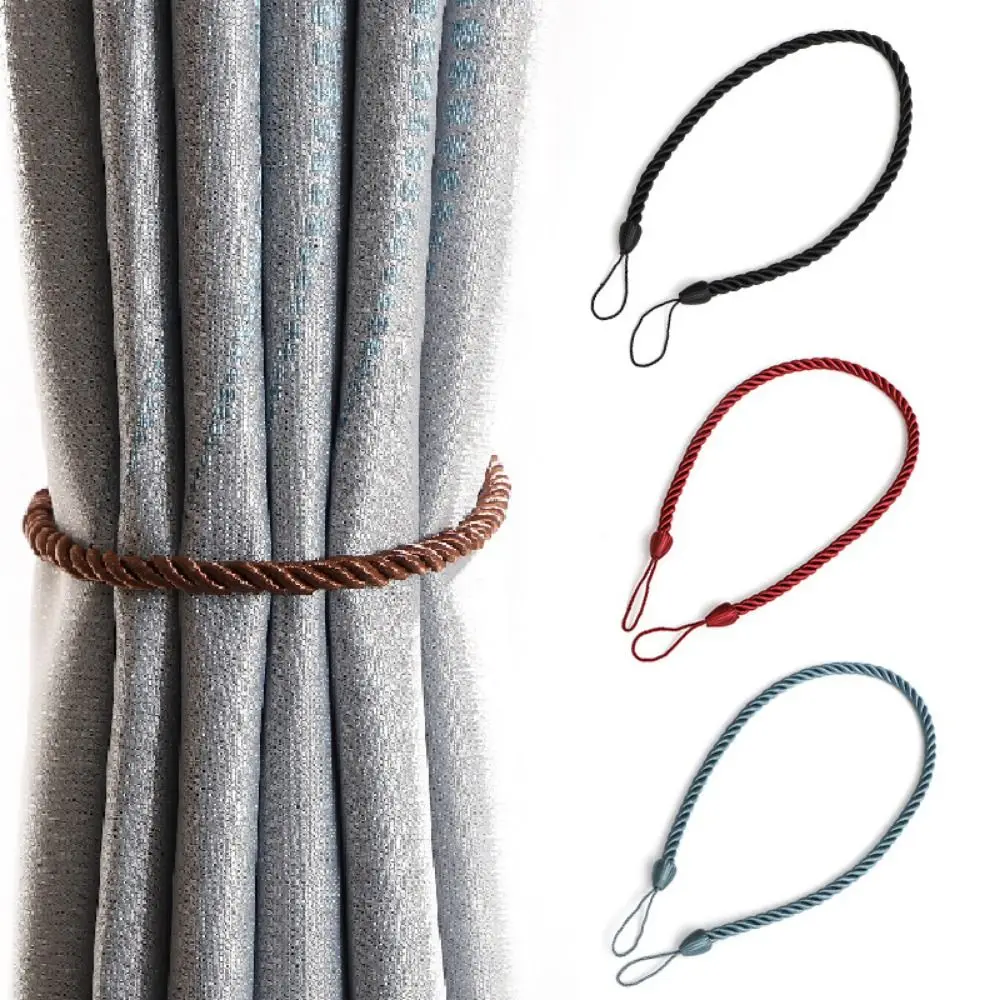 2Pcs Handmad Curtain Woven Tiebacks Ins Style Light Luxury Curtains Binding Rope Easy to Use Curtains