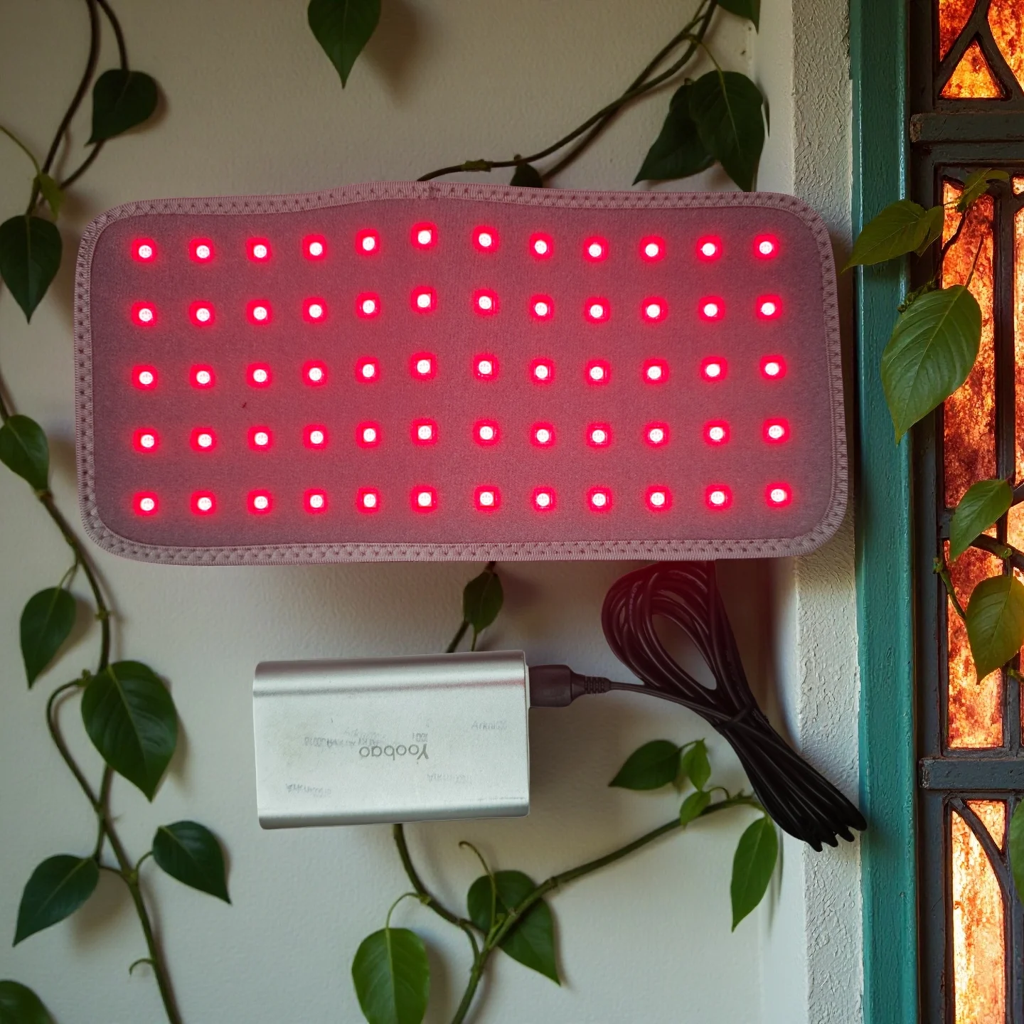 

60 LEDs Red＆Infrared Light Therapy Belt 850nm 660nm Back Burn Fat Wrap Slimming Machine Waist Heat Pad Full Body