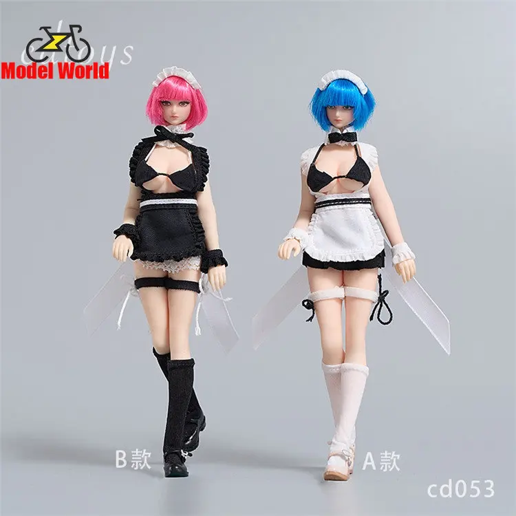 

cdtoys cd053 масштаб 1/12 женская одежда для кукол, костюм горничной, подходит для 6 дюймов, модель тела фигурки