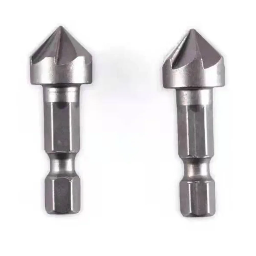 Practical Drill Bit 6 Flute Countersink 1 Pcs 13mm 36mm 45# Steel 6 Slot Chamferer Countersunk For Woodworking