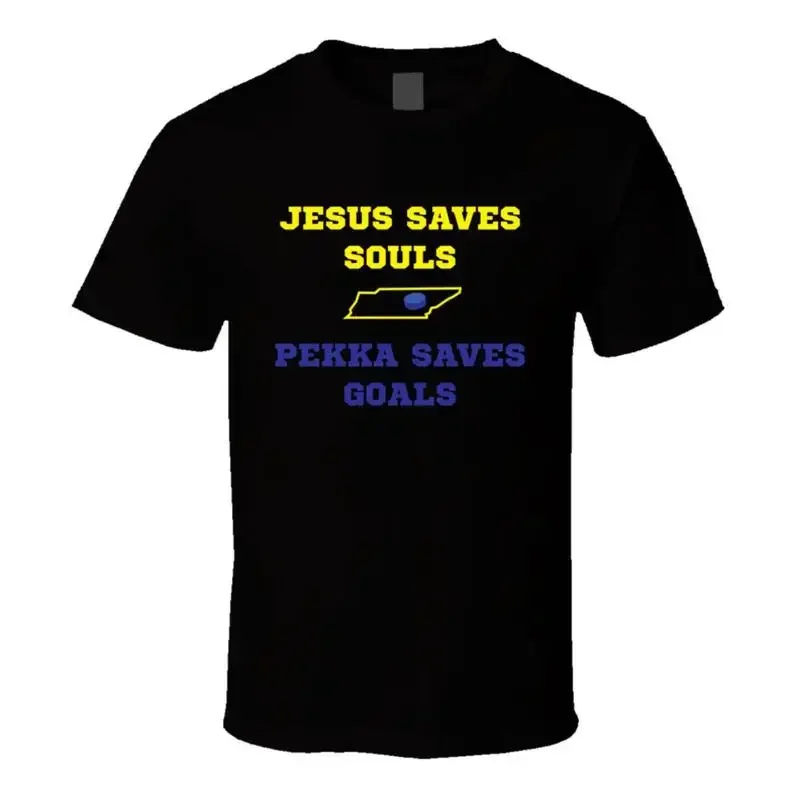 Jesus Save Souls Pekka Saves Goals Cool Hockey Fan Gift T Shirt