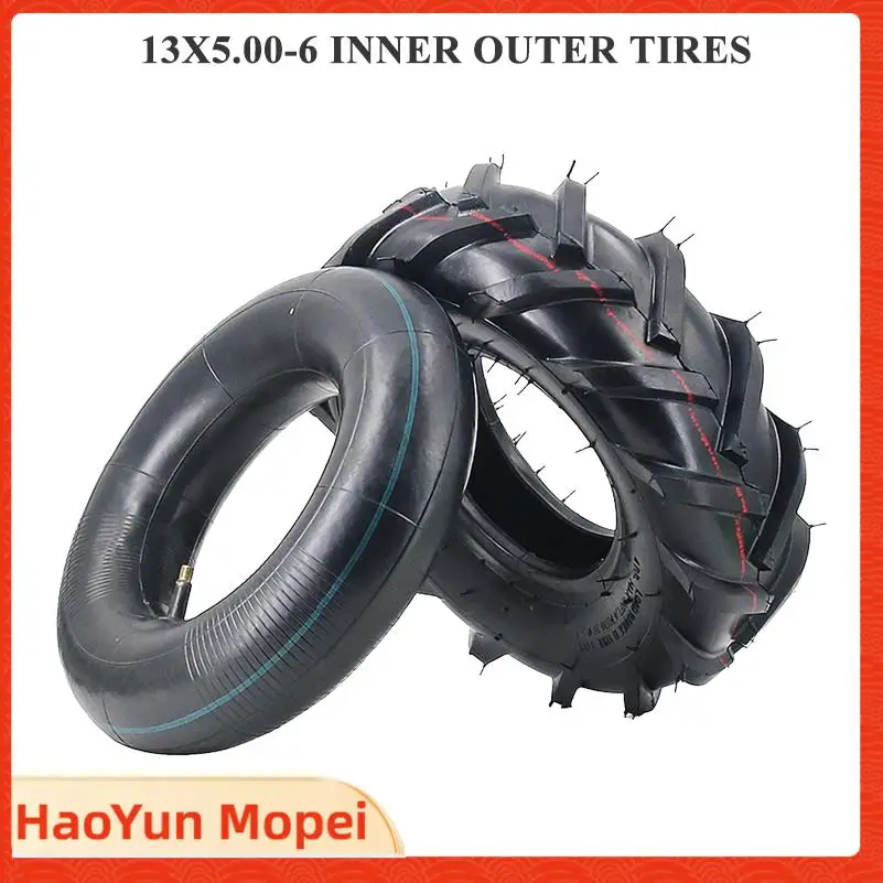 

Complete 13 Inch Tire Set; 13/5.00-6 Outer Tire and Universal Inner Tube for ATVs