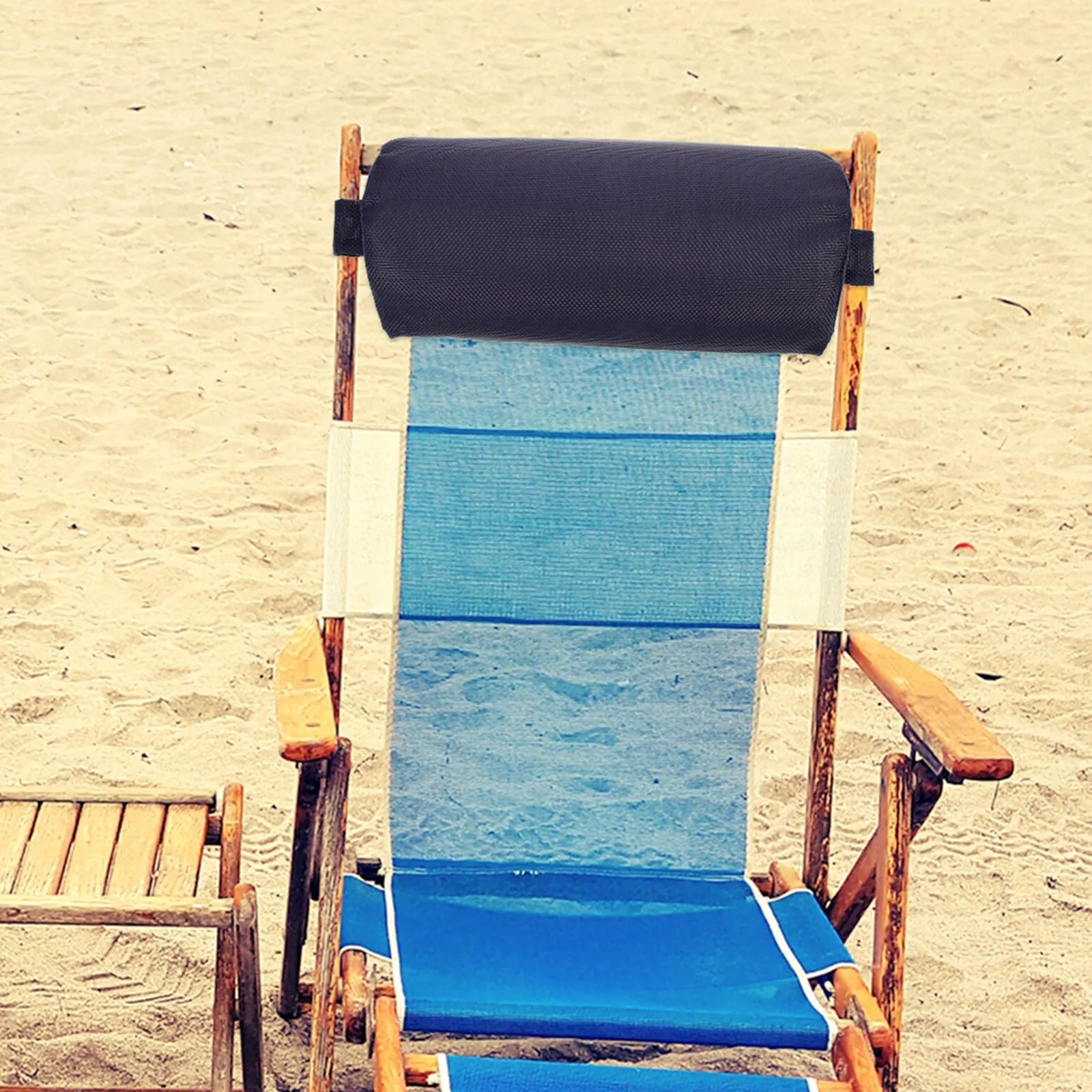Beach Chair Headrest Pillow Flexible Comfortable Detachable Design Elastic Band Suitable Most Folding Patio Deck Chairs