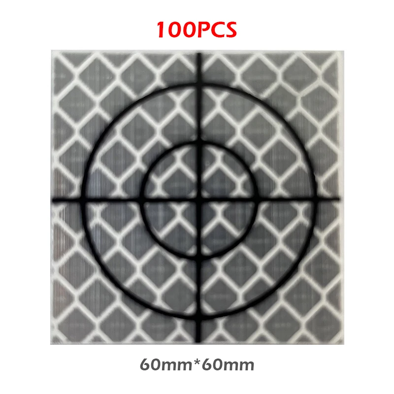 JEOC 100 Pcs Reflector Sheet Reflective Tape Target Total Station 20/30/40/50/60mm High Viscosity