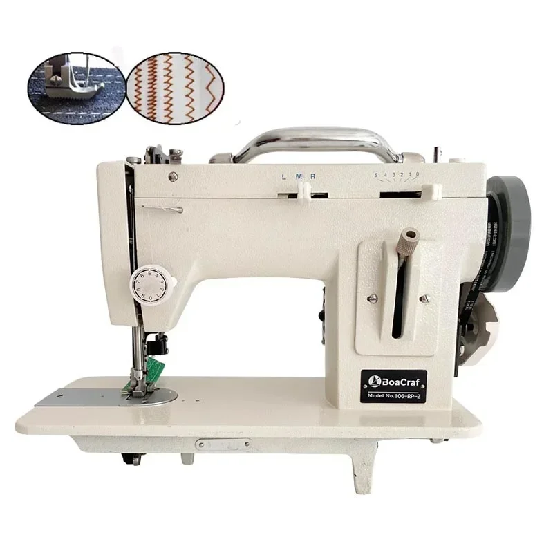 Electric Thick Material Sewing Machine Walking Foot Zigzag Stitch 9'' Arm Leather And Heavy-Duty Sewing Machine