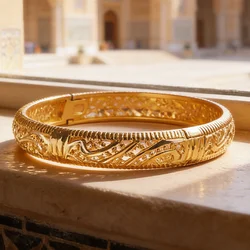 24K Gold Color bangles for women Ethiopian Middle East Wedding Jewelry, Dubai bracelets Wedding Jewelry