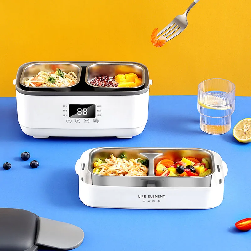 휴대용 더블 레이어 라이너 도시락 상자, 1.5L 전기 밥솥, 요리 냄비, 음식 용기, 스티머 도시락, 220V
