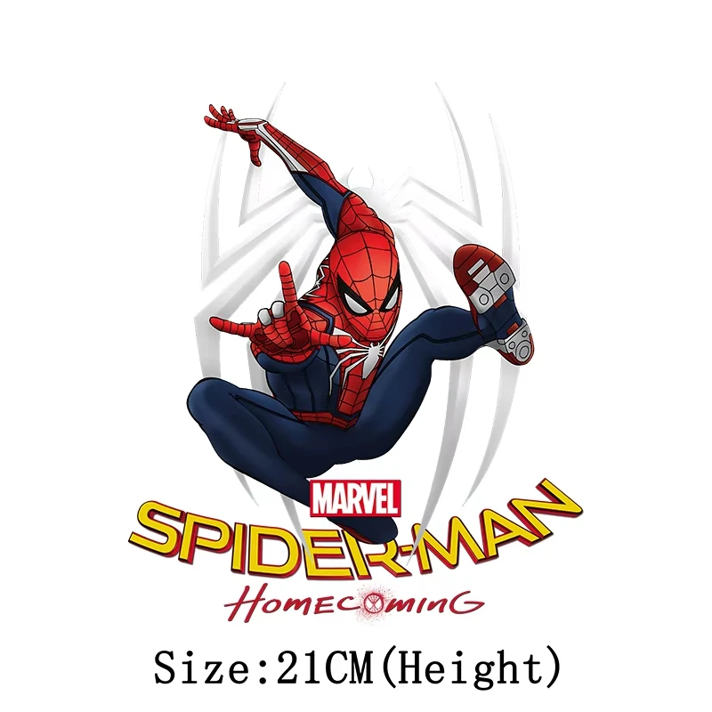 قطعتان من رقع Marvel Spiderman المكونة من رقع للملابس وملصقات حرارية كرتونية للملابس DIY لنقل الحرارة للأطفال هدية مزخرفة