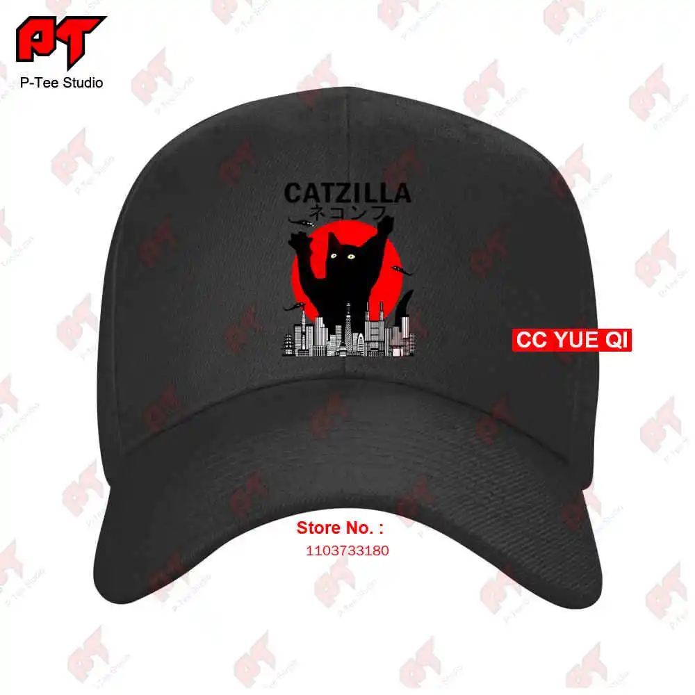 Catzilla-Casquette de Baseball avec Chat et Chaton, Casquette de Camion, Style Japonais, H6BI