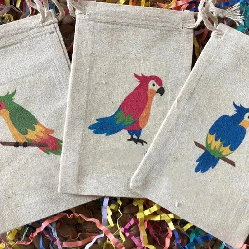 12Parrot thank you candy gift bags Hawaiian Luau Tropical themed kid boy girl Birthday Party baby shower decoration Favor