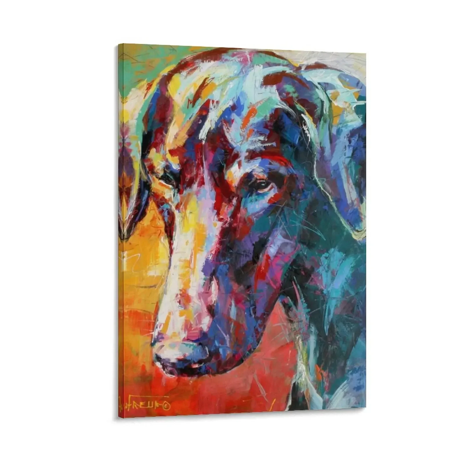 Doberman Canvas Painting wall art canvas painting wall decoration home decorations and organization