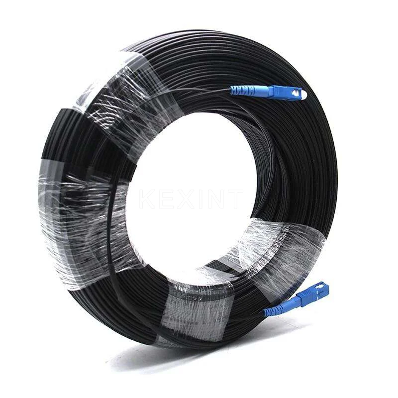 

KEXINT Pre-connectorized SC UPC APC 1 Core Indoor Outdoor Ftth Fiber Optic Drop Cable Patch Cord