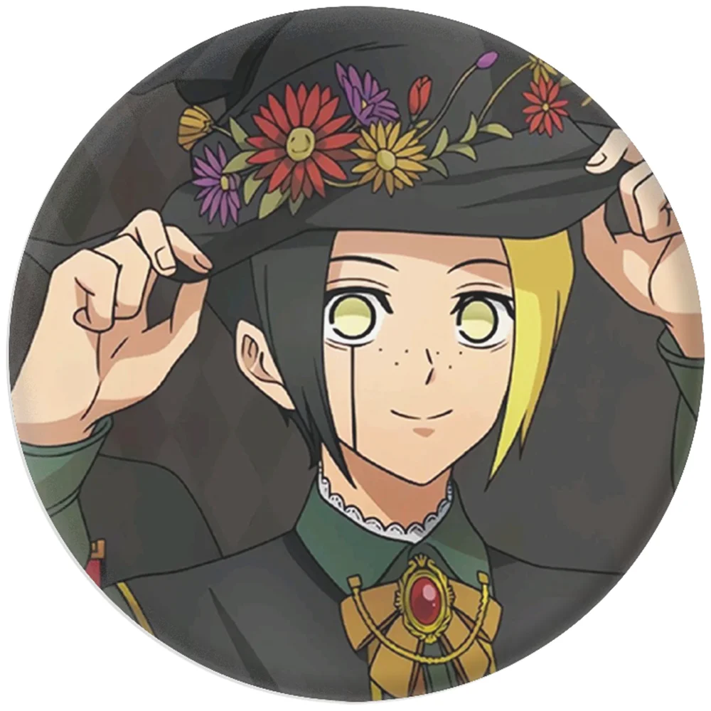 58 มม.อะนิเมะ Mashle: Magic และกล้ามเนื้อ Lance Crown ชุดคอสเพลย์ SPTE Tinplate Pin Badge อุปกรณ์เสริมจี้ Prop