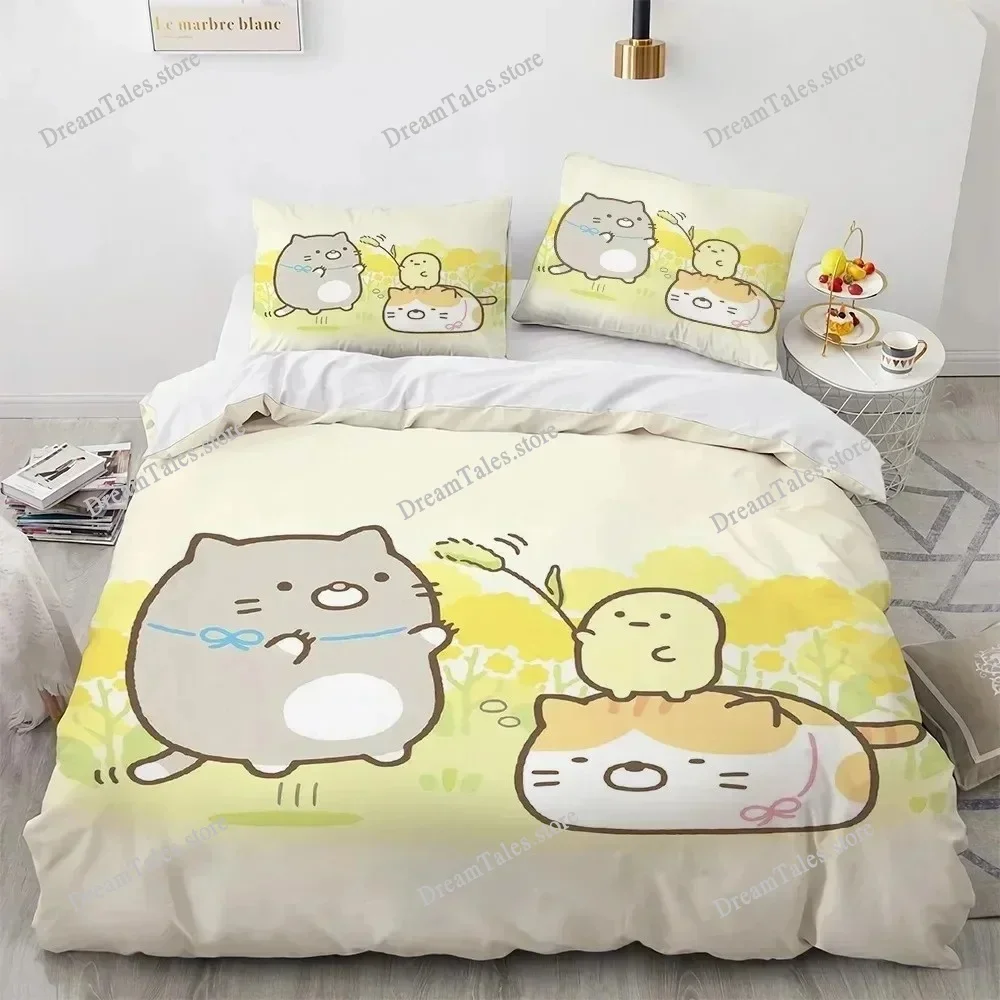 Anime Kawaii Cartoon Sumikko Gurashi Bedding Set Boys Girls Twin Queen Size Duvet Cover Pillowcase Bed Kids Adult Luxury Gift