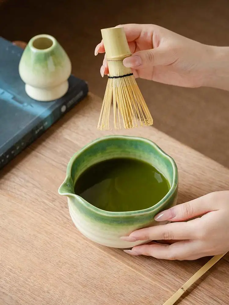 Matcha Whisk Set Tea Ceremony Kit Set of 5 Ceramic Matcha Whisk Accessories for Latte Drinks Kitchen Home Camping Breakfast
