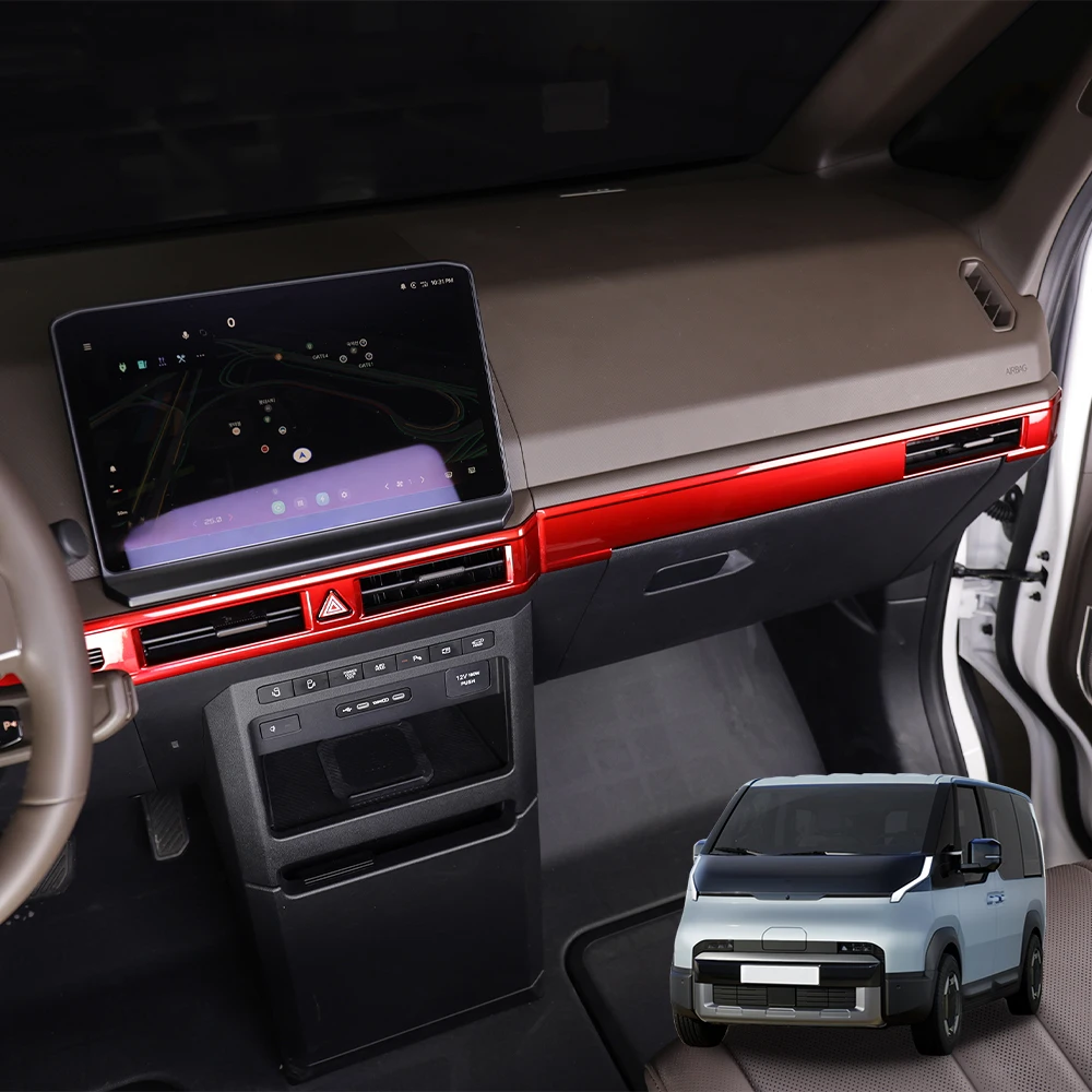 

3Pcs For Kia PV5 2025-2026 LHD ABS Instrument Panel Decorative Frame Car Dashboard Trim Stripe Cover Accessories