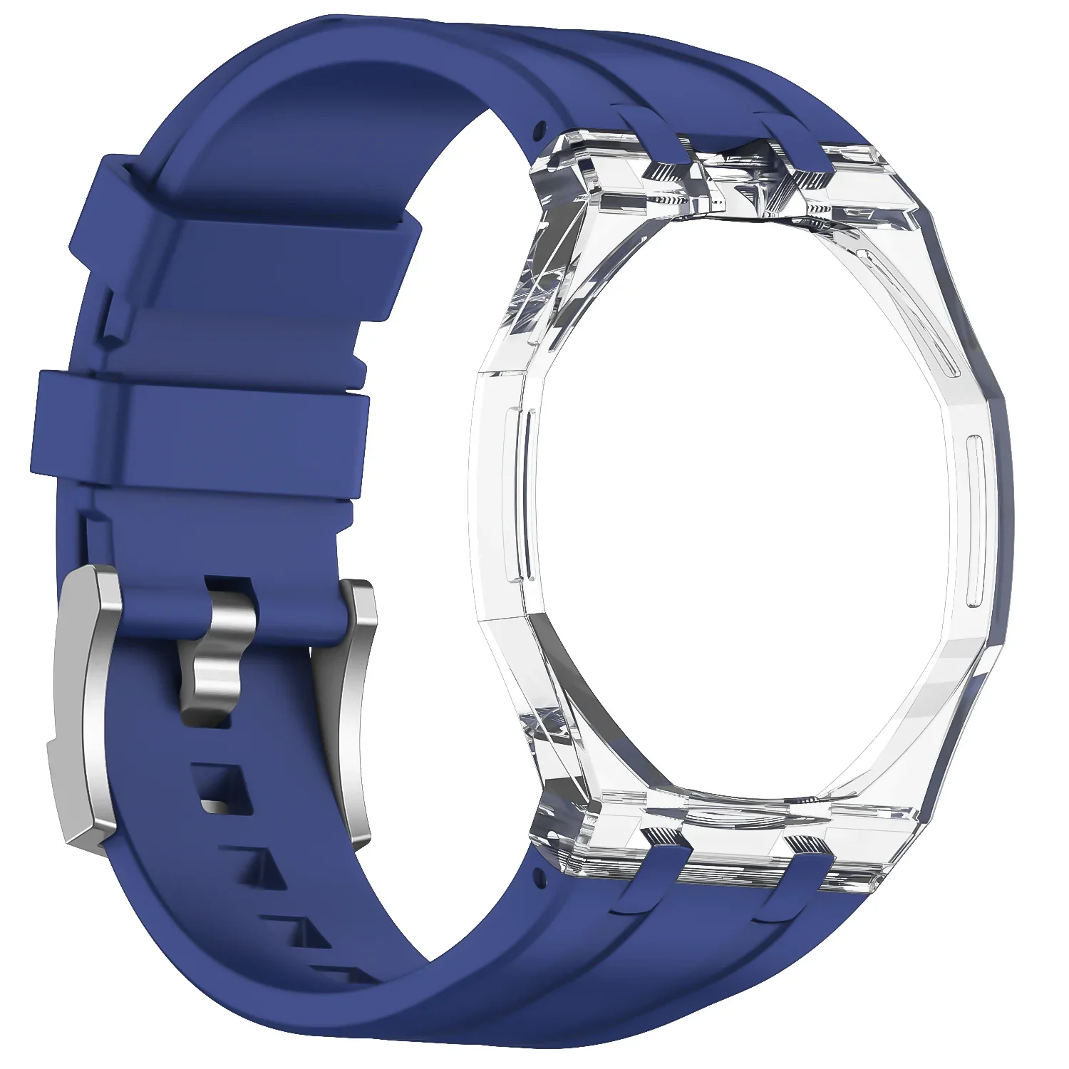 Transparentes Gehäuse + Modifikationsset mit Flüssigsilikonarmband für Swatch X AP Royal Pop Uhrenarmband Swatch X AP Royal Pop Correa – Detail 23