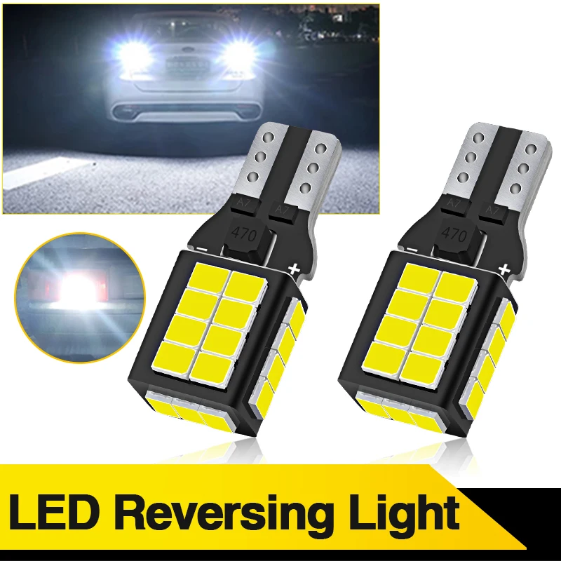 

2PCS T15 W16W Signal Lamp 912 921 LED Bulbs Car Reverse Parking Light 916 917 920 922 Highlight Backup Tail Daytime Running Lamp