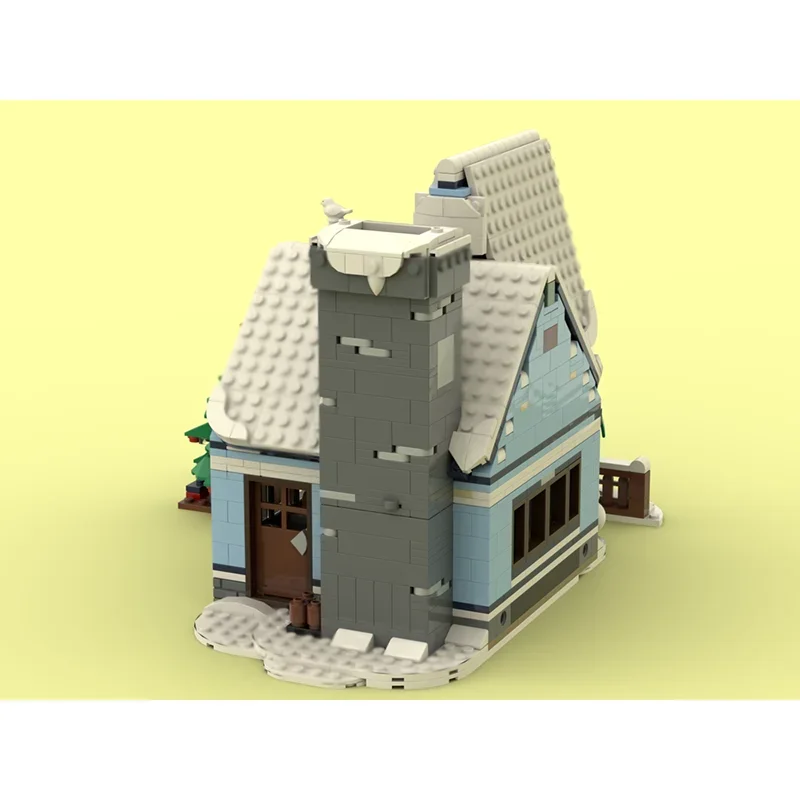 Moc Bausteine Winter Kabine Technologie Modulare Ziegel Modell Geschenke Weihnachten Spielzeug DIY Sets Montage