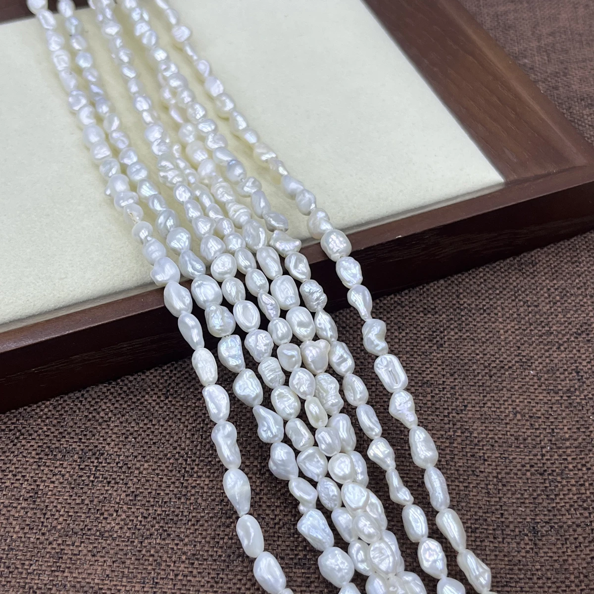 

6-7mm High-Quality Irregularly Baroque Natural Pearl Semi-Finished Beads for Jewelry Making DIY Necklace Bracelet Accessories