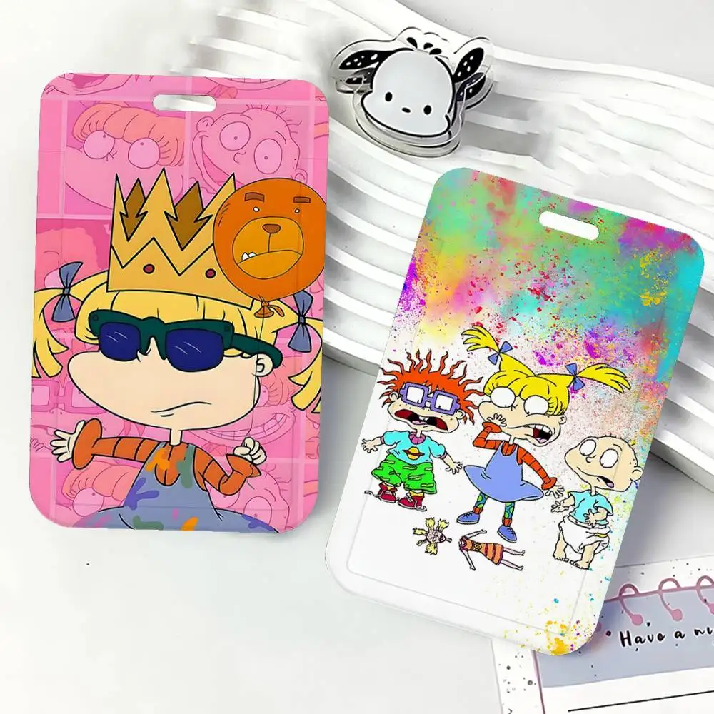

Держатель для ID-карт и кредитных карт R-Rugrat Chuckie A-Angelica с ремешком на шею, чехол для карт, подарок для детей