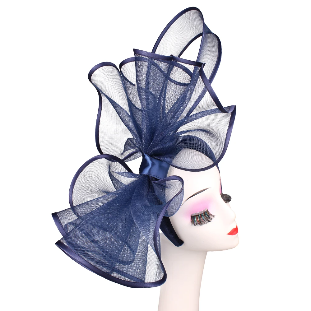 Fashion Fascinator Hat on Hair Bands Big Party Crinoline Headwear for Church Wedding Bride Women's Hair Accessories