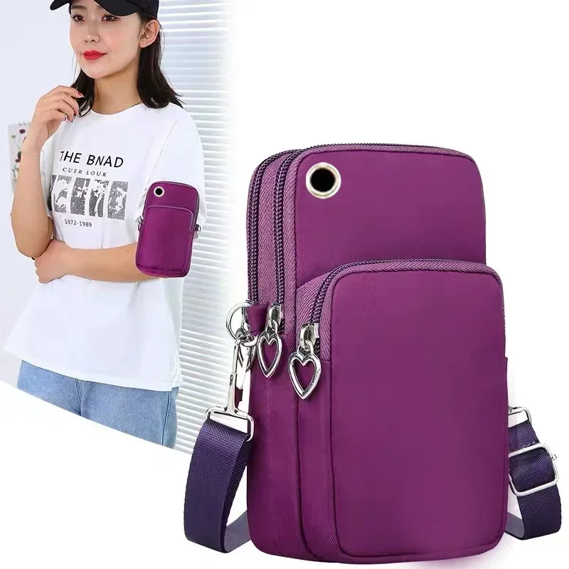 Bolso cruzado de lona, bolso portátil para teléfono móvil, bolso para mujer, bolso para teléfono móvil, bolso de hombro con patrón de letras de astronauta