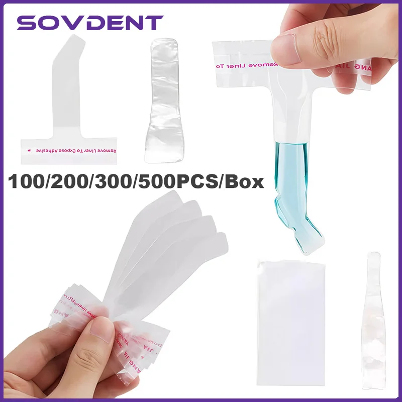1box Disposable Light Curing Head Protective Cover Light Guide Light Stick Sleeve  Film Plastic Covers Dental Material