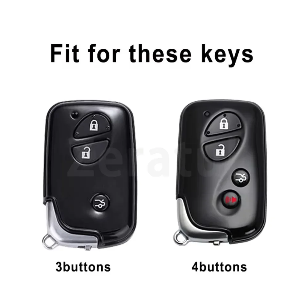 Black Transparent TPU Shell Fob Holder Car Fob Key Cover Protect Case for Lexus Ct200h Es350 Gs350 Gs450h Gs460 Is250 Is350